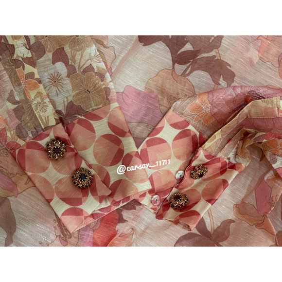 NWT Zimmermann Concert Scalloped Floral Shirt AU4, US12 - Picture 13 of 15